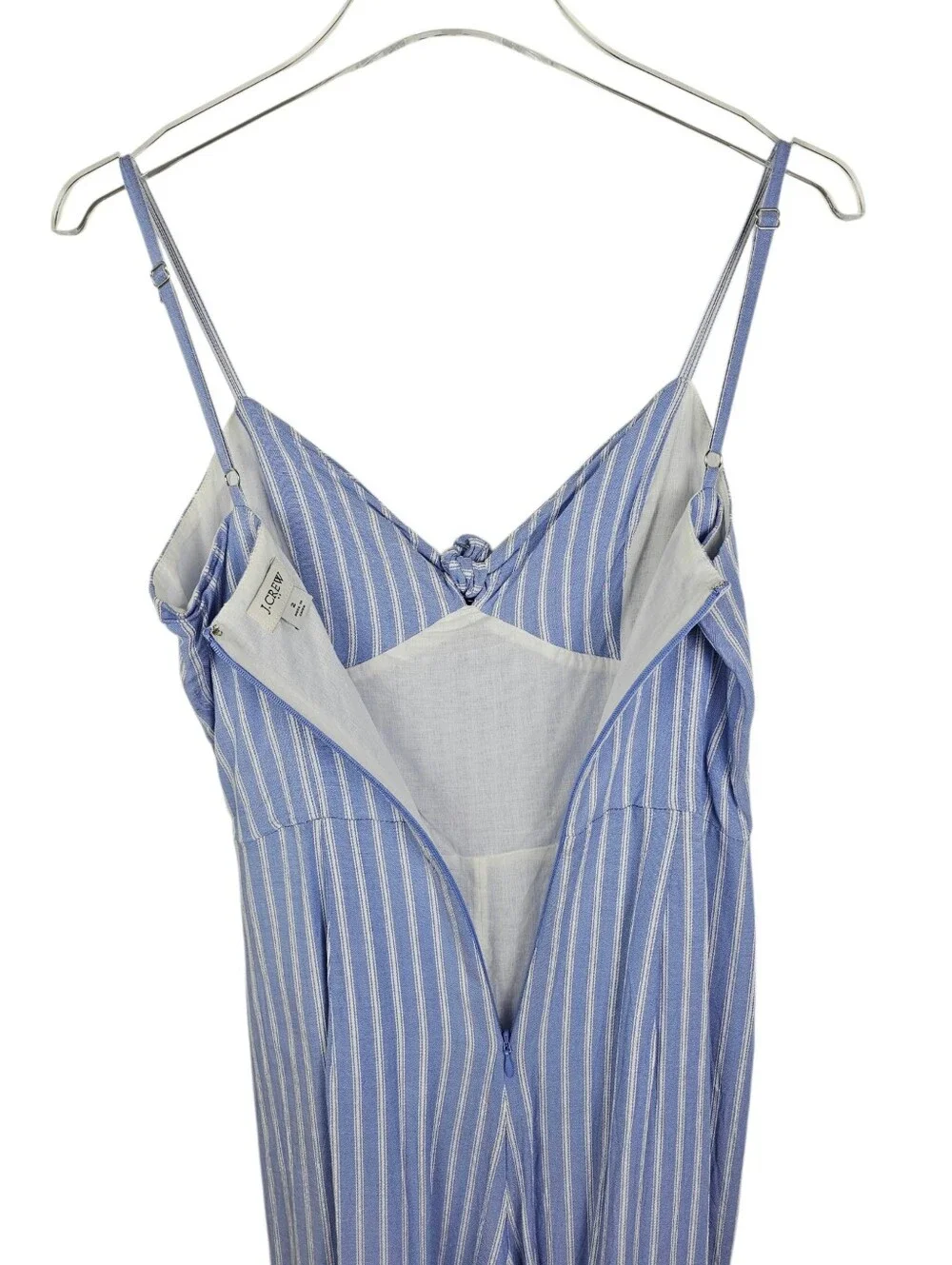 J. Crew #L6969 Striped Tie-Front Cropped Romper